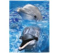 YISUMEI - Manta (150 x 200 cm, franela), diseño de delfín