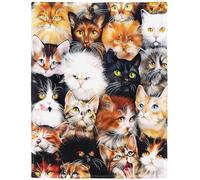 YISUMEI Manta de 100 x 150 cm, suave franela suave, manta de forro polar, lindos gatos, cría de collages para mascotas