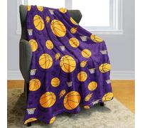YISUMEI Manta de baloncesto, manta deportiva de regalo para niños, suave y acogedora manta de franela de Los Ángeles para decoración de sofá, cama (150 x 200 cm)