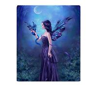 YISUMEI - Manta de forro polar suave - Dragón de hadas iridiscente, manta de 125 x 150 cm, apta para sofá o cama