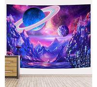 YISUMEI Tapiz psicodélico psicodélico con diseño de galaxia espacial para dormitorio, estética universitaria, tapices solares para colgar en la pared para decoración de habitación (M/130 x 150 cm)