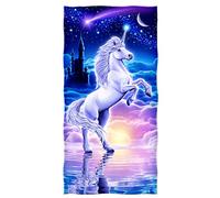 YISUMEI - Toalla de ducha/playa - Unicornio - 70 cm x 140 cm