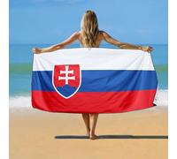 YISUMEI Toalla de playa con bandera de Eslovaquia, XXL, 180 x 90 cm, toalla de microfibra de secado rápido, con bolsa, absorbente y sin arena, toalla de viaje ligera para playa, piscina