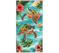 YISUMEI Toallas de playa para adultos con diseño de tortugas hawaianas, extragrandes, 180 x 90 cm, microfibra ligera, de secado rápido, para piscina, crucero, viajes, deportes, camping