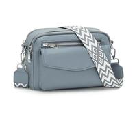 YISUOHOOM Bolso Bandolera Cruzado Pequeño de PU Cuero Malas Senhora Bolsos Multibolsillos Azul - Regalo Original para Mujeres