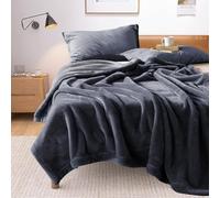 YISURE Manta Impermeable 200x150cm para Adultos, Manta Gris íntima Lavable para Parejas, Funda Protectora Reversible antiderrames tamaño Queen, Cubierta para sofá y Cama, Gris Oscuro/Gris Claro