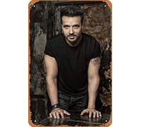 Yitachi Luis Fonsi - Póster de celebridades y músicos de 30,5 x 20,3 cm, letrero de metal vintage