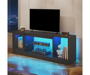 YITAHOME 148 cm Mueble TV para televisores de hasta 65 Pulgadas con 7 Luces led RGB 22 en Modo, Centro de Videojuegos, Sala de Estar y Dormitorio