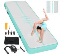 YITAHOME Air Turn TrackMatte,4M Tumbling Matte Camino de Camino con Bomba de Aire Eléctrica 10 cm de Alto Tumbling Esterilla Hinchable Gimnasia Esterilla de Gimnasia para Entrenamiento/Tumbling/Yoga