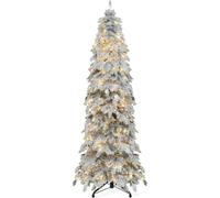 YITAHOME Árbol de Navidad Artificial de 229 cm con Nieve, con Mando a Distancia, 800 Puntas, 11 Modos de luz y 350 Luces LED, Soporte de Metal e iluminación integrada