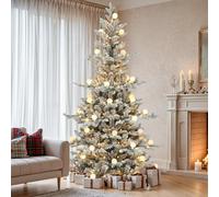 YITAHOME Árbol de Navidad de 1,8 m con Mando a Distancia, árbol Artificial Flocado con tecnología de bisagra, 1338 Puntas de Rama, 270 Luces de Color Blanco cálido y Cambio de Color con Pantallas