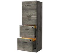 YITAHOME Archivador de 4 cajones con Cerradura, archivador Vertical de 131cm Pulgadas de Profundidad para Archivos de tamaño Carta A4, gabinete de Almacenamiento para Oficina en casa (Gris)