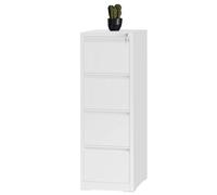 YITAHOME Archivador móvil con cerradura de 4 cajones para oficina en casa (negro, 62 x 45 x 133 cm) BLANCO