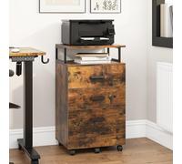 YITAHOME Archivador móvil con Ruedas, cajón con Ruedas, contenedor con cajones, Armario de Oficina, Armario con Ruedas, cajonera para casa o Oficina, 45,7 x 36 x 76,2 cm (marrón Vintage)