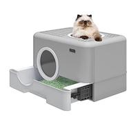 YITAHOME Caja de Arena Grande Cerrada para Gatos con Cubierta de Tapa, Inodoro con Capucha, Inodoro, antisalpicaduras, con cucharón de Arena para cajones, Puerta de Salida Superior, fácil de Instalar