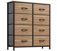 YITAHOME Comoda 8 cajones,Cajonera de Tela,Sinfonier,Robusta Estructura metálica,Grano de Madera