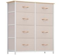 YITAHOME Comoda 8 Cajones,Cajonera de Tela,Sinfonier,Robusta Estructura metálica,para Dormitorio, Salón, Pasillo,Caqui