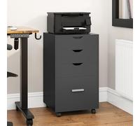 YITAHOME Contenedor con Ruedas, Negro, 42 x 40 x 73 cm