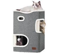 YITAHOME Cueva para Gatos, Camas para Gatos de Interior, casa Multifuncional para Gatos con Poste rascador y Bola, Cama para Gatos, árbol básico para Gatos, Bonita Torre para Gatos, Muebles para