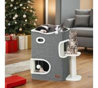 YITAHOME Cueva para Gatos, Camas para Gatos de Interior, casa para Gatos con Poste rascador para Gatos, Bola y Plataforma, Cama para Gatos, árbol básico para Gatos, Torre para Gatos, Muebles para