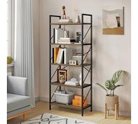 YITAHOME Estantería Alta de 5 Niveles con Marco de Metal, Estante de Almacenamiento de exhibición Industrial, estanterías para Sala de Estar, Dormitorio, Oficina en casa, Cocina, estantes Grises para