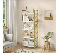 YITAHOME Estantería Alta de 5 Niveles con Marco de Metal, Estante de Almacenamiento de exhibición Industrial, Unidades de estantería para Sala de Estar, Dormitorio, Oficina en casa, Cocina, estantes