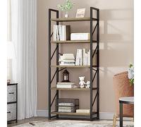 YITAHOME Estantería de 5 niveles, estantería industrial para salón, libros, dormitorio, oficina, cocina, revistas, color gris