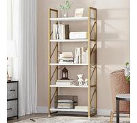 YITAHOME Estantería Industrial de pie de 5 Niveles, estanterías para salón, Dormitorio, Oficina, Cocina, revistas, Oro