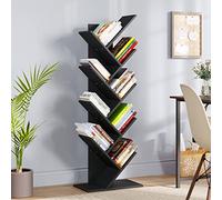 YITAHOME Estanteria Libros, Estantería para CD, DVD, libreria estanteria Madera, Estante de Esquina para Libros, librería Vertical para el salón, revistas, Oficina