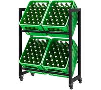 YITAHOME Estantería para 4 Cajas de Bebidas con Metal Reforzado y Patas Ajustables, Pintura Resistente a los arañazos, estantería para Cajas de Cerveza, Incluye abrebotellas y Todas Las Herramientas,