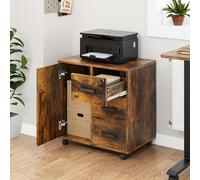 YITAHOME Gabinete de almacenamiento de oficina rodante, archivador de 3 cajones con cerradura para el hogar y la oficina, archivador móvil, soporte para impresora, armario de almacenamiento, 60 x 40 x