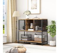 YITAHOME Gabinetes de Cocina con Soporte para Vino, aparador de Almacenamiento, gabinete de Vino Buffet, aparadores para Sala de Estar, armarios de Comedor, aparadores con 2 Puertas 100 x 85 x 35 cm