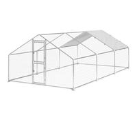 YITAHOME Gallinero XXL con caño, 3 x 2 m, gran recinto para 10 gallinas con doble cierre, cubierta impermeable de protección UV y techo puntiagudo para pollos, conejos y animales pequeños (3 x 6 x 2 m