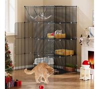 YITAHOME Jaula Grande para Gatos de 4 Niveles con Hamaca, 4 Puertas, 3 escaleras, para 1 a 3 Gatos, 104 x 72 x 140 cm