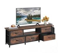 YITAHOME Mueble de TV con 5 cajones Plegables y estantes con iluminación LED RGB, 160 x 35 x 55 cm