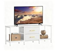 YITAHOME Mueble de TV de hasta 47 Pulgadas, Mueble de TV con 2 cajones de Tela y 2 estantes Abiertos, cómoda de 110 x 30 x 50 cm para Sala de Estar, Sala de Entretenimiento, Muebles de Dormitorio