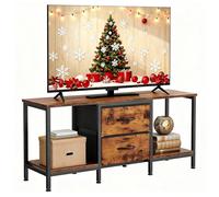 YITAHOME Mueble de TV de hasta 47 Pulgadas, Mueble de TV con 2 cajones de Tela y 2 estantes Abiertos, cómoda de 110 x 30 x 50 cm para Sala de Estar, Sala de Entretenimiento, Muebles de Dormitorio