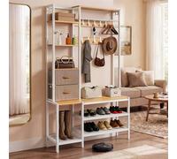 YITAHOME Perchero industrial con 9 ganchos, para pasillo, salón o dormitorio, con estructura de metal