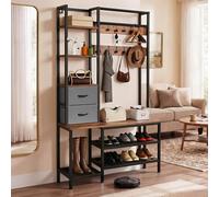 YITAHOME Perchero industrial con 9 ganchos, para pasillo, salón o dormitorio, con estructura de metal