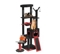 YITAHOME Árbol rascador gótico Grande, 153 cm de Alto, XL, para Gatos Grandes, Estable con 4 columnas de sisal, 1 Tabla para rascar, 1 Cama para Gatos, 1 Divertido Palo para Gatos, Nido de Plataforma