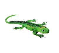 Yitaocty - Figura de reptil realista de goma verde de lagarto de dragón barbudo, accesorios de broma, juguete aterrador, criaturas salvajes