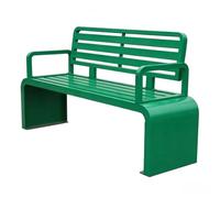 YITAYMLI Banco de jardín Exterior con Respaldo y reposabrazos,Banco de Parque Moderno para 2 Personas,Resistente a Todas Las Condiciones climáticas,Capacidad de Carga 500 kg(Green,100cm/39.4in)