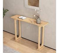 YITAYMLI Consola Moderna de Madera Maciza Estilo Chino Contemporáneo, Mesa de Entrada Vintage con Estantes de Almacenamiento, Bordes Redondeados, Base Reforzada para Pasillos(Wood,160cm/63in)