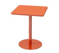 YITAYMLI Pequeña Mesa Auxiliar Cuadrada de Hierro para Exteriores, Mesa de negociación y café para Bebidas para Espacios pequeños, fácil Montaje, para Sala de Estar.(Orange,60cm/23.6in)