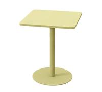 YITAYMLI Pequeña Mesa Auxiliar Cuadrada de Hierro para Exteriores, Mesa de negociación y café para Bebidas para Espacios pequeños, fácil Montaje, para Sala de Estar.(Yellow,48cm/18.9in)