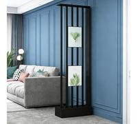 YITAYMLI Separador de Ambiente Moderno para Entrada,Pantallas de privacidad, Columna de separación,de Suelo a Techo, decoración de Entrada en Madera Independiente.(Black+Black,48cm/18.9in)