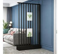 YITAYMLI Separador de Ambiente Moderno para Entrada,Pantallas de privacidad, Columna de separación,de Suelo a Techo, decoración de Entrada en Madera Independiente.(Black+Black,88cm/34.6in)