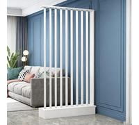 YITAYMLI Separador de Ambiente Moderno para Entrada,Pantallas de privacidad, Columna de separación,de Suelo a Techo, decoración de Entrada en Madera Independiente.(White+White,88cm/34.6in)