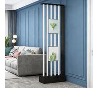 YITAYMLI Separador de Ambiente Moderno para Entrada,Pantallas de privacidad, Columna de separación,de Suelo a Techo, decoración de Entrada en Madera Independiente.(Black+White,48cm/18.9in)