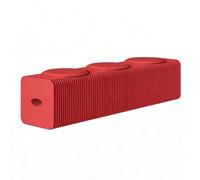 YITAYMLI Taburete Plegable de Papel Kraft con cojín, reposapiés portátil para Varias Personas, Banco de Papel Tipo Panal Extensible Tipo acordeón de 440 lbs, para Oficina(Red,3 Seats)